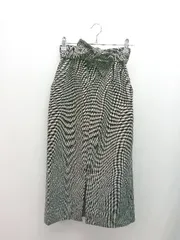 ◇ ◎ NATURAL BEAUTY BASIC バックウエストゴム スリット ロング丈 タイト スカート サイズS ブラック系 レディース E  【1308290017654】