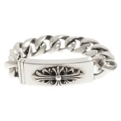 CHROME HEARTS (クロムハーツ) ID FLORAL CRS フローラルクロスIDクラシック シルバーブレスレット 11LINKのサムネイル