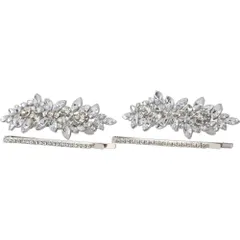 ☆ シルバー11 ☆ バレッタ ヘアクリップ バレッタ ヘアクリップ ヘアアクセサリー ヘアアクセ 大きめ まとめ髪 パール パーティバレッタ 髪飾り 髪留め ヘッドアクセ 大人 ヘッドアクセサリー ヘアアレンジ エレガント 華やか 結婚式 お呼ばれ