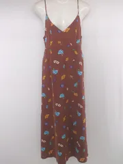 ◇ ◎ SLY スライ ウエスト紐付き キャミソール ロング ワンピース サイズ2 ブラウン系 レディース E  【1306050030585】