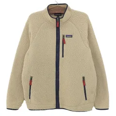 Patagonia パタゴニア 22801 サイズXL レトロ パイル ジャケット フリース メンズ ベージュ×ネイビー IG00542 【中古】