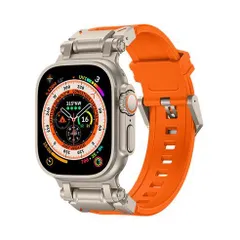 アップルウォッチバンド（Apple Watchバンド）ステンレスコネクトTPUバンド【チタニウムオレンジ】42mm/44mm/45mm/46mm/49mm対応 [BELTIES]