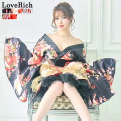 和柄 パニエ ミニ 着物ドレス ツーピース 豪華 花魁 着物 コスプレ イベント キャバドレス