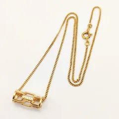 状態良【セリーヌ本物】ネックレス/バッグ型チャーム/ゴールド/ビジュー付