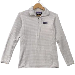Patagonia/パタゴニア ハーフジップ POLAR TEC RIプルオーバー ウィメンズ アウトドア プルオーバー 長袖 ワンポイント刺繡 コロンビア製 W’s Sサイズ ホワイト