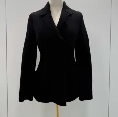 クリスチャンディオール　バージャケット　ヴィンテージ　ジャガード総柄　ノーカラー 中古・古着通販】Christian Dior (クリスチャン ディオール