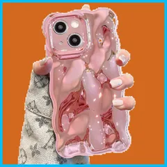 おしゃれケース 可愛い カラフルケース スマホカバー TPUカバー ウェーブデザイン カーリーウェーブケース ケース 軽量 ケース 薄型 用の グリッター inch 光沢カバー 6.1 耐衝撃ケース 15 人気ケース iPhone 全面保護携カバー 対応 -