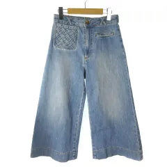 シーバイクロエ SEE BY CHLOE デニムパンツ ジーンズ ハーフ 編み込み ブルー 24のサムネイル