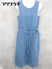 ◇ ◎ CHILD WOMAN チャイルドウーマン ベルト付 リネン混 ノースリーブ オールインワン サイズF ブルー レディース 【中古】 【1002802336379】のサムネイル