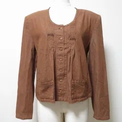 #anc カネコイサオ KANEKO ISAO ジャケット デニム 茶 ノーカラー 薄手 レディース [950406]のサムネイル