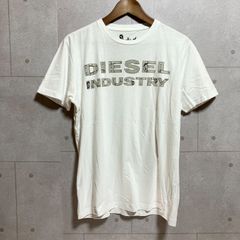 DIESEL ディーゼル ロゴ プリント Tシャツ メンズ ホワイト 白 半袖 トップス SG148-60