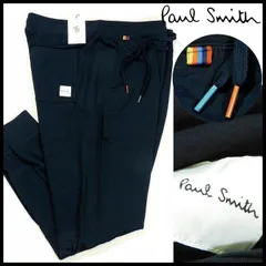 新品 ポールスミス ジョガーパンツ アーティストストライプタブ L 紺 コットン Paul Smith メンズ