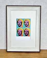 アンディ・ウォーホル☆デッドストック限定１枚◎新品額付☆マット付ポストカードフレーム◇Andy Warhol☆A4サイズ程度☆4