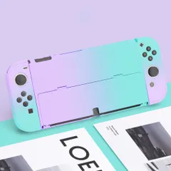 ☆ パープル×グリーン ☆ switchカバー スイッチケース ykoled8899 NINTENDO Switch ケース 任天堂 キャリングケース ニンテンドー スイッチケース スイッチカバー スウィッチ 収納ケース 収納ポーチ 保護 カバー 有機EL