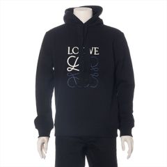 未使用　LOEWE　アナグラムロゴ　コットンフーディ　パーカー　メンズ　M　ブラック　H526Y25X08　タグ付