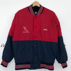 WEST WIND vintage ヴィンテージ オールド青タグ コーチジャケット ブルゾン ナイロン スタジャン CO-CAPTAIN 裏ボア リブ袖 80～90’s USA製 メンズ M 80～90年代 ネイビー レッド