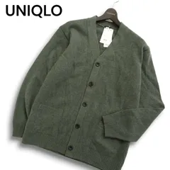 【新品 24AW】 UNIQLO ユニクロ 秋冬 ウール100％★ ラム Vネック ニット カーディガン Sz.XL メンズ 大きいサイズ 未使用