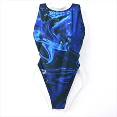 ●SE3G32☆arenaアリーナ競泳水着 大きいロゴ 2XL 超大きいサイズ ぴたぴた密着 オープンバック 黒青 レディース 練習用水着 フィットネスジムプール ワンピース■