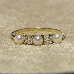 Tiffany&Co. ティファニー 750 ベビーパール ダイヤ リング