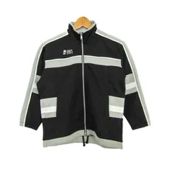 アシックス ブルゾン トラックジャケット スポーツウエア アウター 黒 キッズ 男の子用 130サイズ ブラック×グレー asics 【中古】のサムネイル