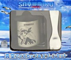 [중고] 머그컵·탕만 유키미쿠(와다아르코) 진공 아이스컵 & 스푼 세트 [SNOW MIKU 2022]