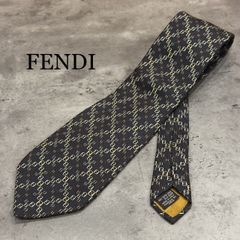 美品 FENDI フェンディ ネクタイ ズッカ柄 FF 総柄 ハイブランド 高級