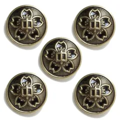 学ランの前ボタン5個セット【中学ボタン・前】