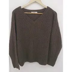 ◇ JOURNAL STANDARD relume Vネック ケーブルニット 長袖 セーター サイズ F ブラウン レディース  【1203140003705】