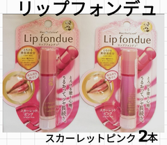 【新品】リップフォンデュ/美容リップ/メンソレータム/グロスリップ/スカーレットピンク
