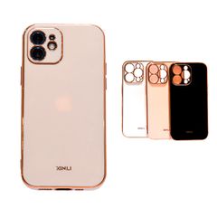 ゴージャス ピンクゴールドフレーム 全3色 シリコン スマホケース iPhoneケース 落下防止ケース 落下防止 耐衝撃 カバー ケース iPhone12 Pro iPhone13 Pro