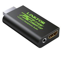【新着商品】3.5mmヘッドホンジャック アダプター 変換 コンバーター USBケーブル付属 HDMI to PS2 LiNKFOR