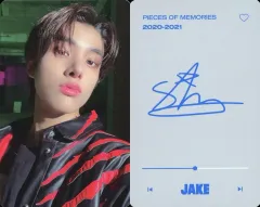 【中古】コレクションカード(男性) ENHYPEN/ジェイク(JAKE)/裏面印刷サイン入り/写真集「ENHYPEN PIECES OF MEMORIES」封入フォトカード