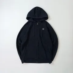 UNDER ARMOUR アンダーアーマー フルジップパーカー スウェット ワンポイント 裏起毛 ブラック S　B202507