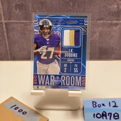 2020 Panini Absolute JK Dobbins 115/199 Baltimore Ravens War Room RC ルーキー Rookie パッチ カード