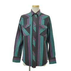 【WRANGLER】80s～ マルチストライプ ウエスタン長袖シャツ