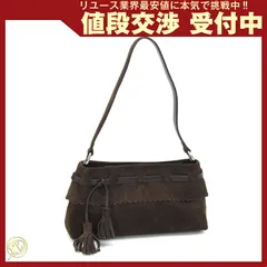 フルラ セミショルダー ダークブラウン スウェード 中古