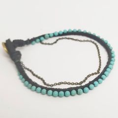 天然石 本革 ターコイズ ブレスレット パワーストーン ジェムストーン AUULA jewelry 241243