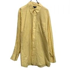 TOMMY HILFIGER 長袖 チェックシャツ 17 XL～ イエロー ホワイト トミーヒルフィガー ボタンダウン 薄手 古着卸 アメリカ仕入 a702-7089