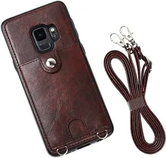 MocliL Galaxy S8 スマホショルダー ストラップ ケース 斜めがけ 首掛け 肩掛け カード収納 レディース メンズ 日本国内検品＆梱包 GS8 ML0028( ブラウン,  Galaxy S8)のサムネイル