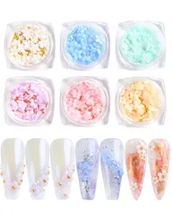 【特価セール】パーツ 手作り ジュエリーパーツ レジン用 花 3Dネイル アクセサリー ネイルデザイン レジン 金属パーツ ネイルスタッズ ネイルパーツ （6個入り、6色花） LIKENNY