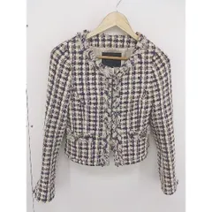 ◇ UNTITLED アンタイトル 総刺繍 長袖 ジャケット サイズ1 アイボリー パープル マルチ レディース  【中古】 【1204120000769】