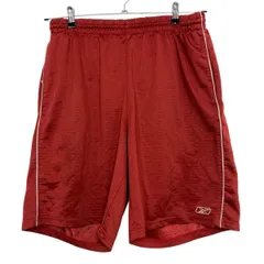 Reebok ジャージ ショートパンツ L バーガンディ リーボック スポーツウェア ハーフパンツ 古着卸 アメリカ仕入 2508-164