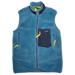Patagonia(パタゴニア) 00's USA made RETRO X VEST レトロ フリース ベスト 65561 KIDS XL(メンズM程度) ライトブルー 2001AW ヴィンテージ ボア