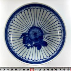中国 染付 牡丹八卦紋中皿 古染 送料込み251007 - メルカリ