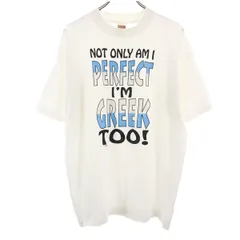 FRUIT OF THE LOOM BEST フルーツオブザルーム ベスト 90s オールド メッセージ プリント 半袖 Tシャツ XL ホワイト シングルステッチ メンズ 古着