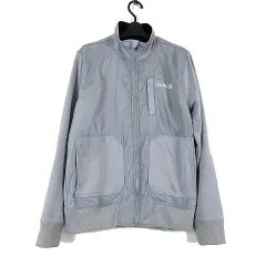 ハーレー Hurley ジャケット トラックジャケット トレーニングウエア ナイロン 切換え ジップアップ 裏起毛 M ブルーグレーのサムネイル