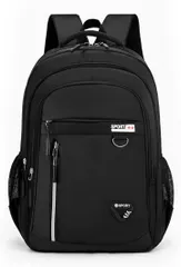 Fuji-cellar リュック 大容量 Lサイズ ポケット多い オックスフォード キャンプ用 防災 アウトドア 通勤 通学 旅行 登山 男女兼用(黒x白,  ミディアム)