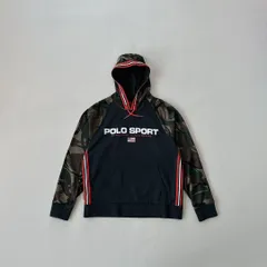 ポロスポーツ　ラルフローレン　カモフラ柄　パーカー　迷彩　スウェット　星条旗