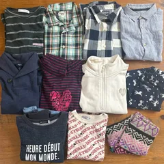 女の子　130cm まとめ売り　ザラ　GAP オシュコシュ　べべ　ミキハウス　Tシャツ　トレーナー　レギンス　シャツ　カーディガン　長袖　パンツ　キッズ服　ガールズ　ボーイズ　11着セット