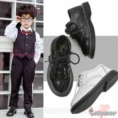 キッズ フォーマル男の子 黒 白 フォーマル靴 子供靴 おしゃれ 革靴 通学 入学式 子供 軽量 ジュニア 男児 入園式 卒園式 男の子 履きやすい ant4y873125